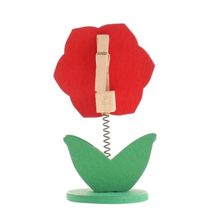 Mini Ramă Foto din Lemn „Floare de Primăvară” Personalizată - Atelier Magic