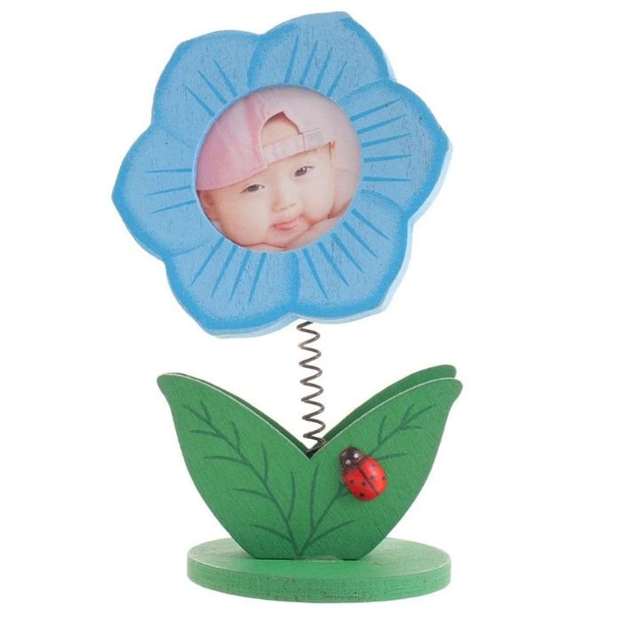 Mini Ramă Foto din Lemn „Floare de Primăvară” Personalizată - Atelier Magic