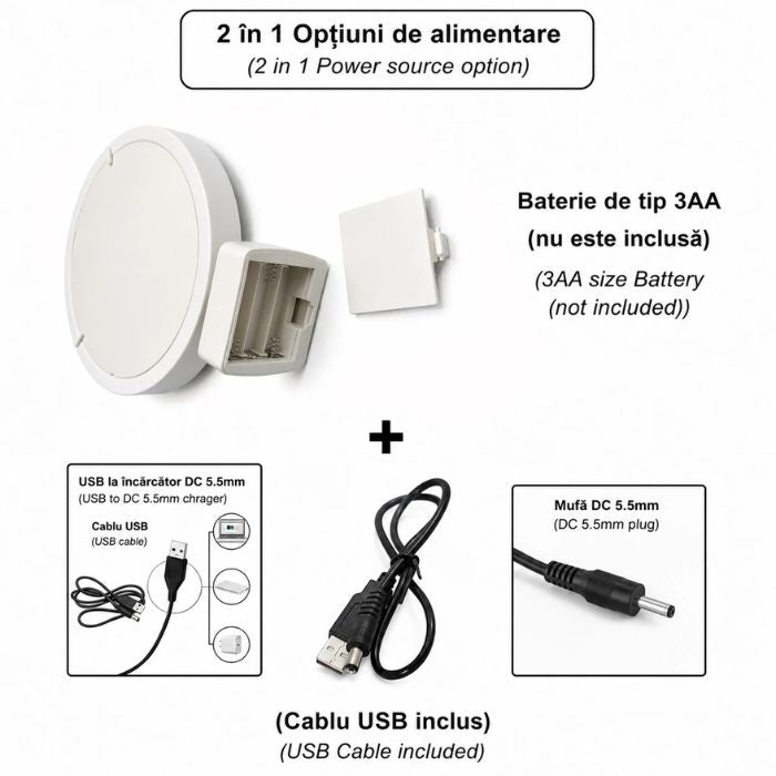Oglindă Magică Rotundă Personalizată - Atelier Magic