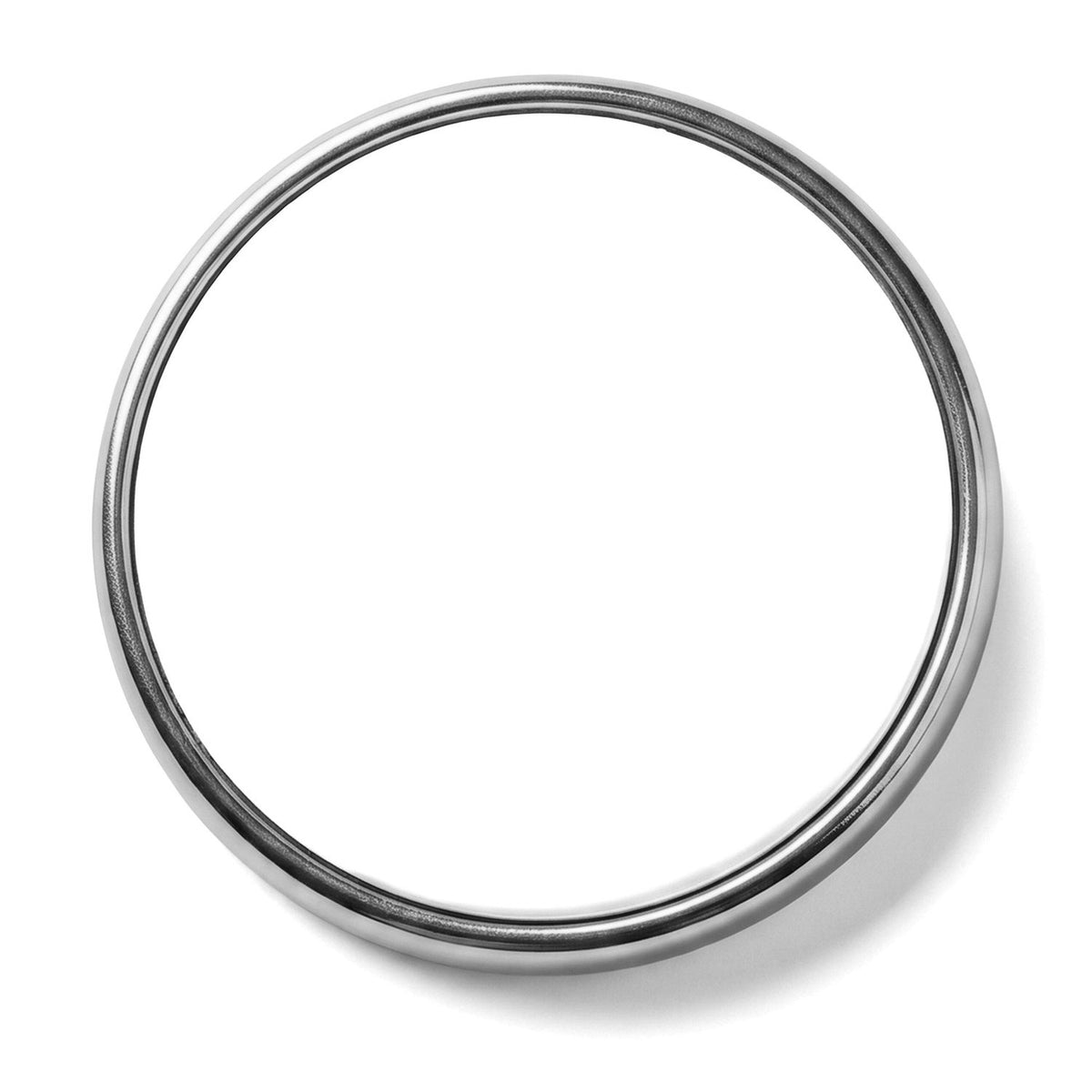 Pin metalic rotund argintiu cu suprafață albă pentru personalizare