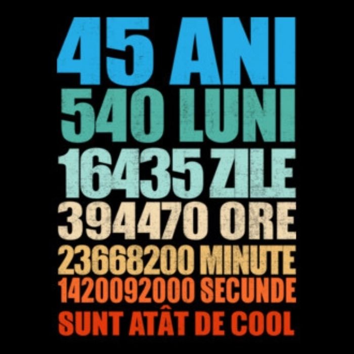 Sacoșă Tote „45 Ani Sunt Atât de Cool” - Atelier Magic