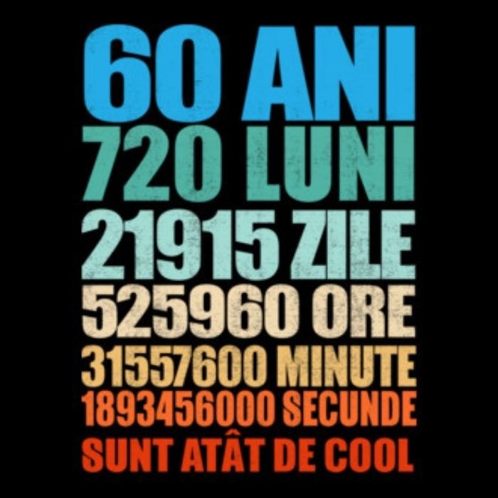 Sacoșă Tote „60 Ani – Sunt atât de cool” - Atelier Magic