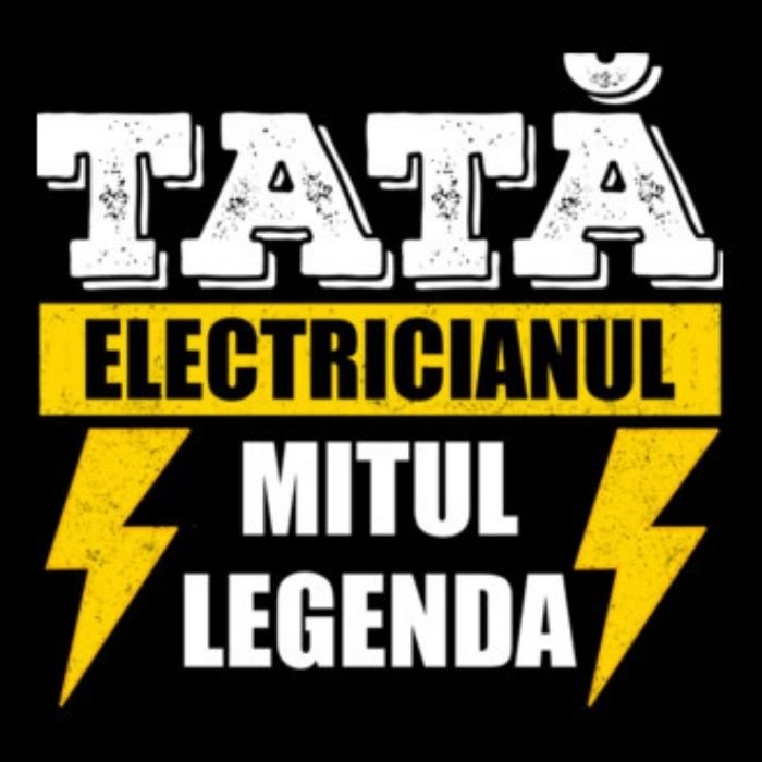 Sacoșă Tote Canvas „Tată Electricianul – Mitul, Legenda” - Atelier Magic