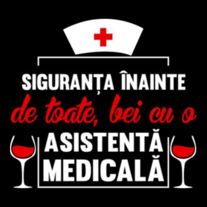 Sacoșă Tote „Siguranța Înainte de Toate, Bei cu o Asistentă Medicală” - Atelier Magic