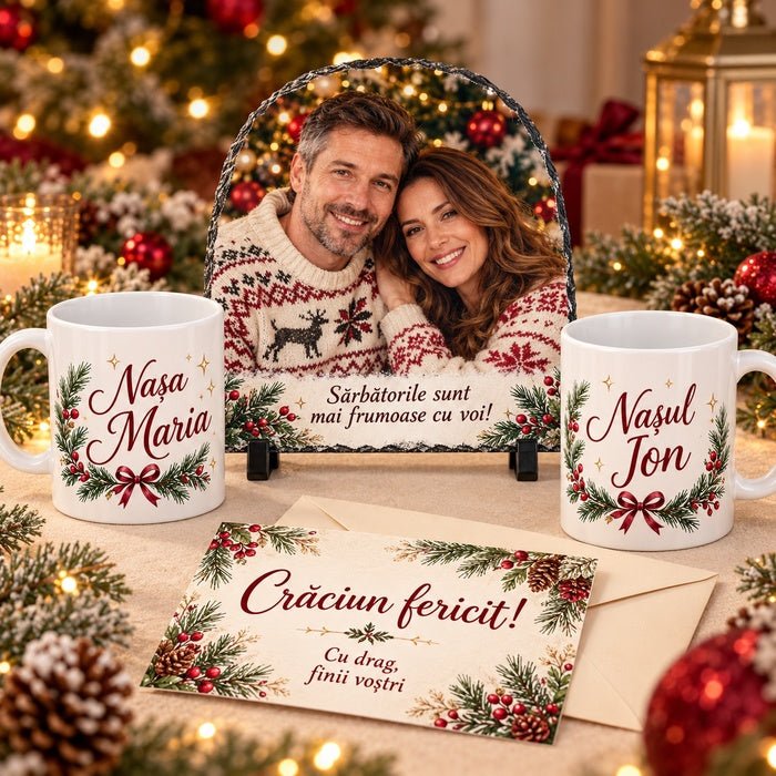 Set cadou de Crăciun pentru nași — Sărbători cu cei dragi - Atelier Magic