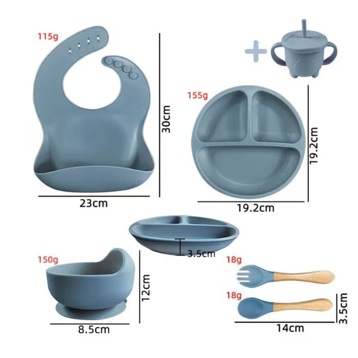 Set Diversificare Bebeluși din Silicon personalizabil – 6 piese - Atelier Magic