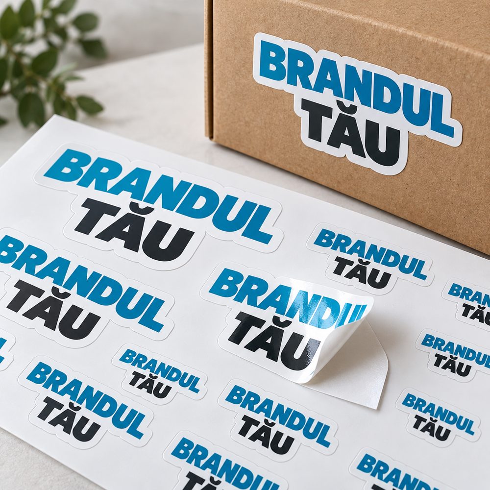 Stickere cu logo personalizat și decupaj pe contur - Atelier Magic