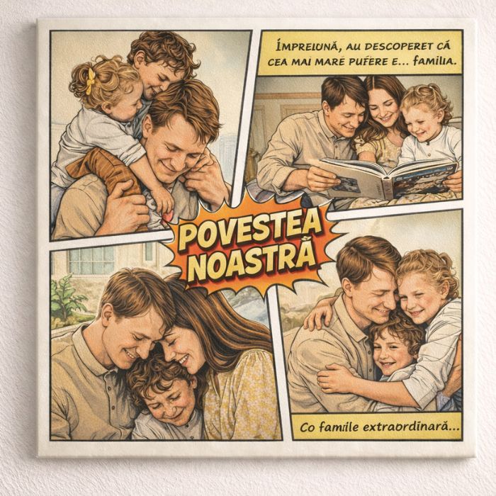 Tablou Canvas Personalizat Benzi Desenate - Atelier Magic