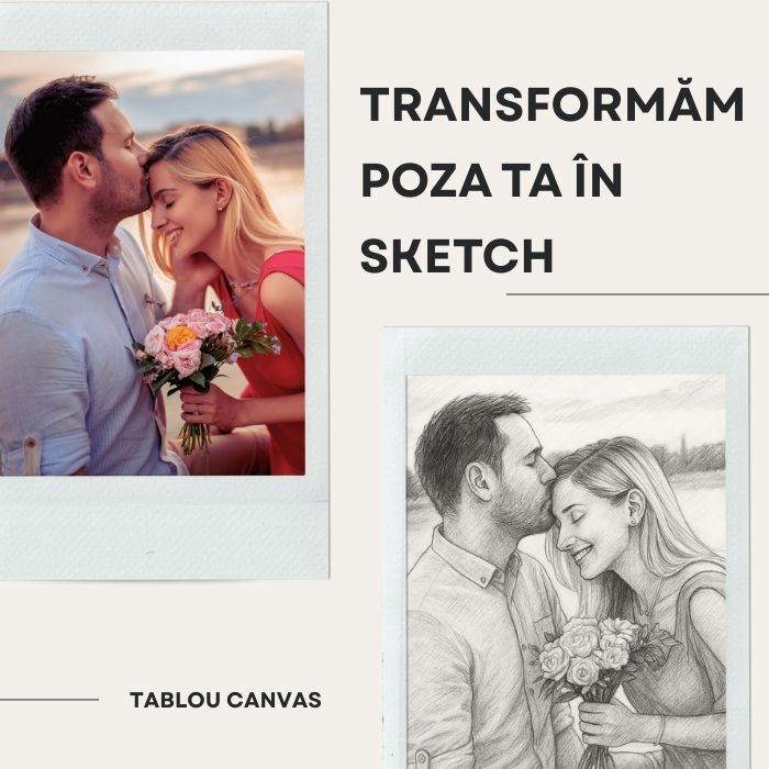 Tablou Canvas Personalizat Sketch (creion) - Atelier Magic