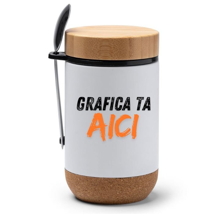 Termos cu Linguriță Personalizat - Perfect pentru Alimente - Atelier Magic
