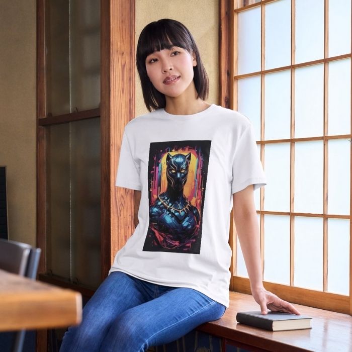 Tricou Personalizat „Black Panther Neon Style” - Atelier Magic
