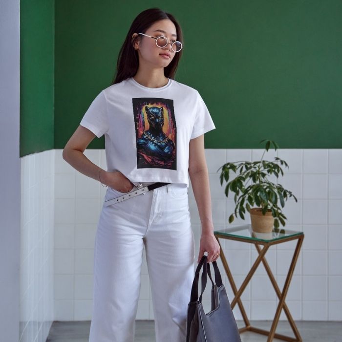 Tricou Personalizat „Black Panther Neon Style” - Atelier Magic