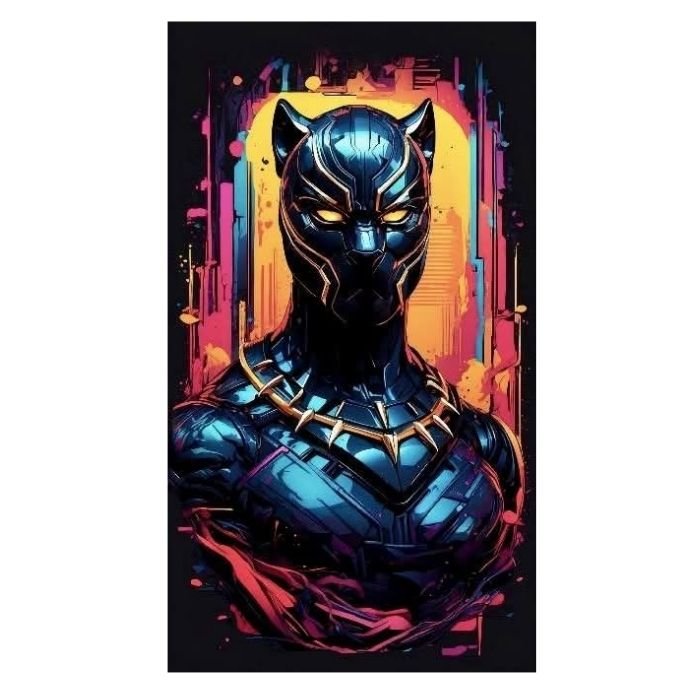 Tricou Personalizat „Black Panther Neon Style” - Atelier Magic