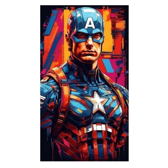 Tricou Personalizat „Captain America Neon Art” - Atelier Magic
