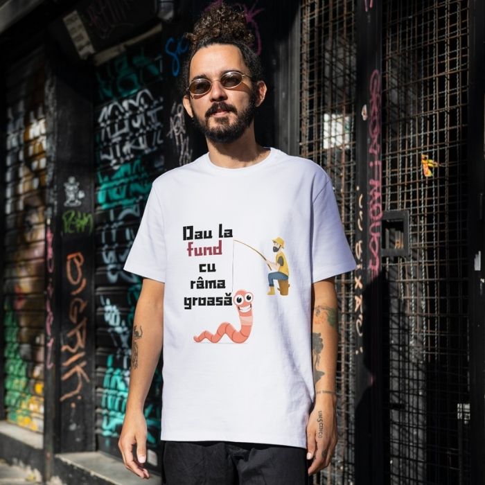 Tricou Personalizat „Dau la fund cu râmă groasă” - Atelier Magic