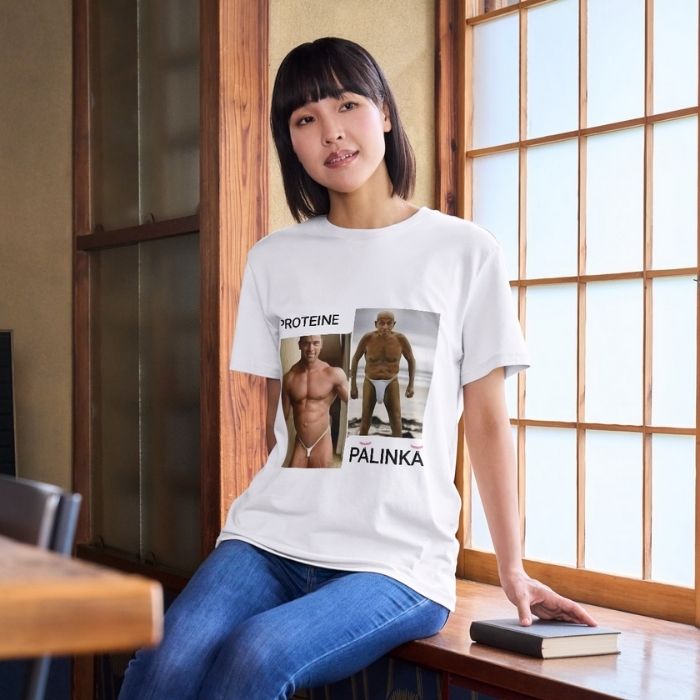 Tricou Personalizat „Proteine vs. Palinka" - Atelier Magic