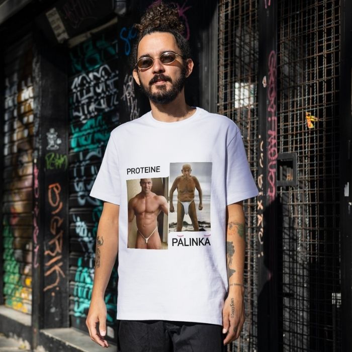 Tricou Personalizat „Proteine vs. Palinka" - Atelier Magic
