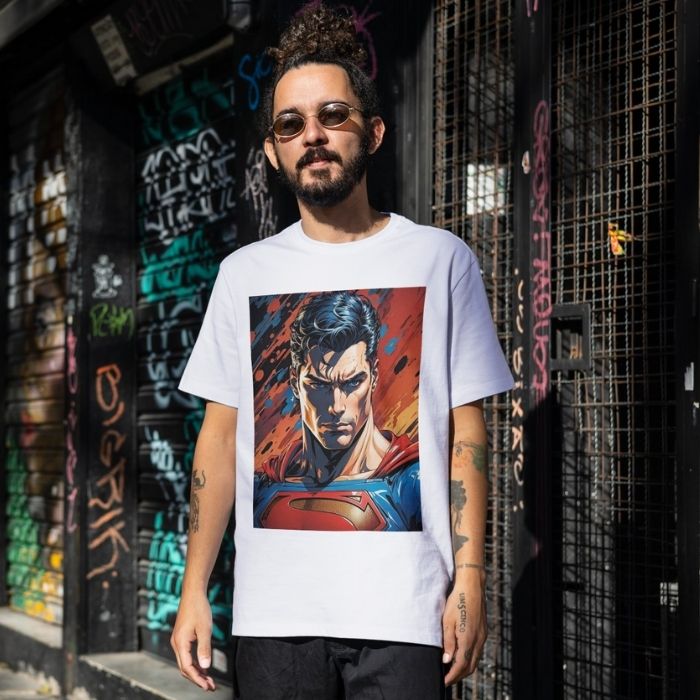 Tricou Personalizat „Superman Neon Comics” - Atelier Magic