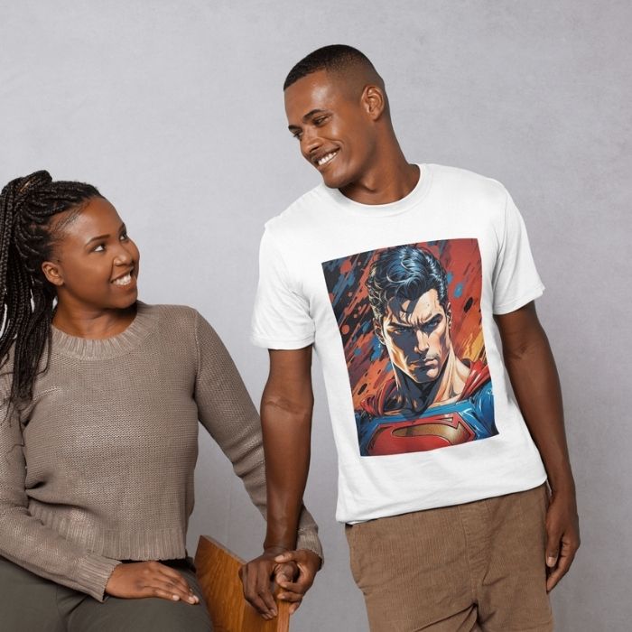 Tricou Personalizat „Superman Neon Comics” - Atelier Magic
