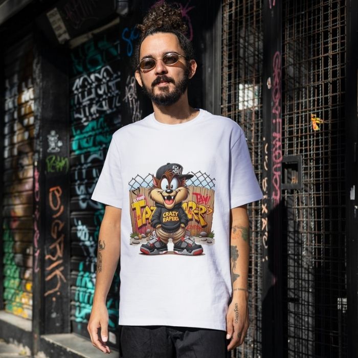 Tricou Personalizat „Taz Crazy Raper” - Atelier Magic