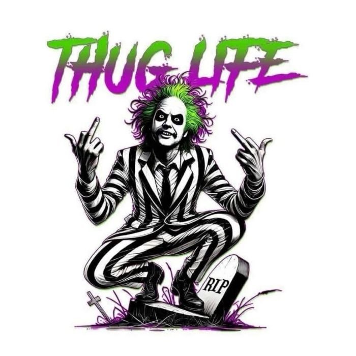 Tricou Personalizat „Thug Life Beetlejuice” - Atelier Magic