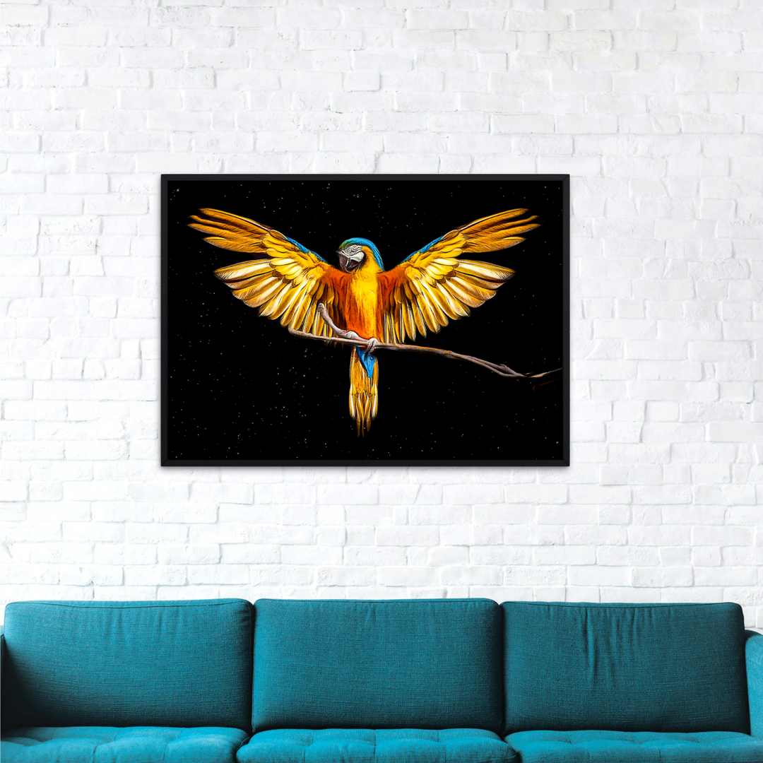 Decorațiune perete canvas "Magic bird"