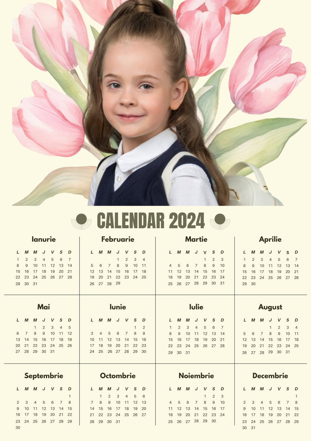 Calendar 2024 personalizat A3 - Cadouri Personalizate