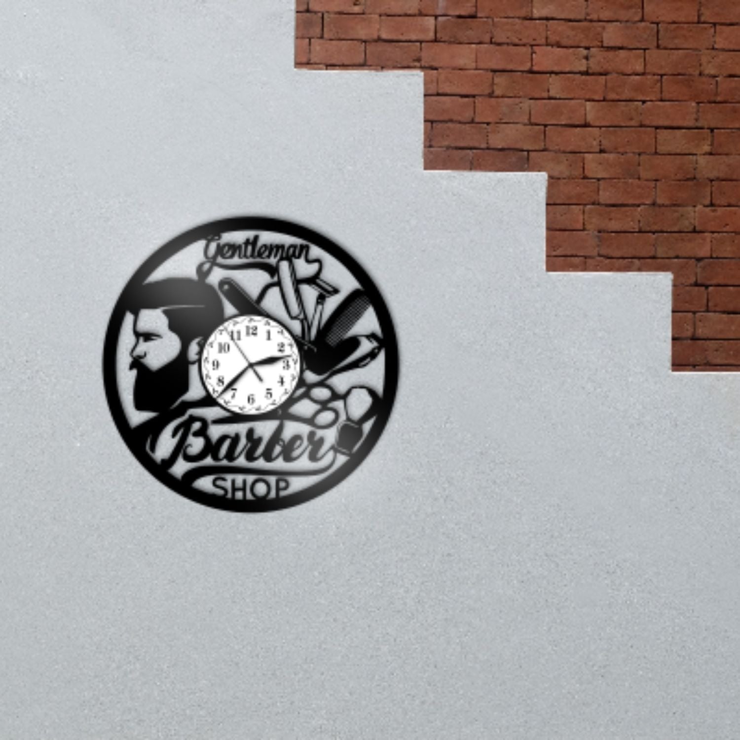 Ceas cadou Barber Shop - model 4 - Cadouri Personalizate