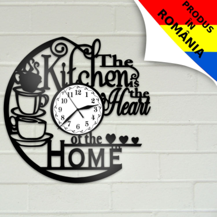 Ceas cadou bucatarie The kitchen is the heart of the home - Cadouri Personalizate