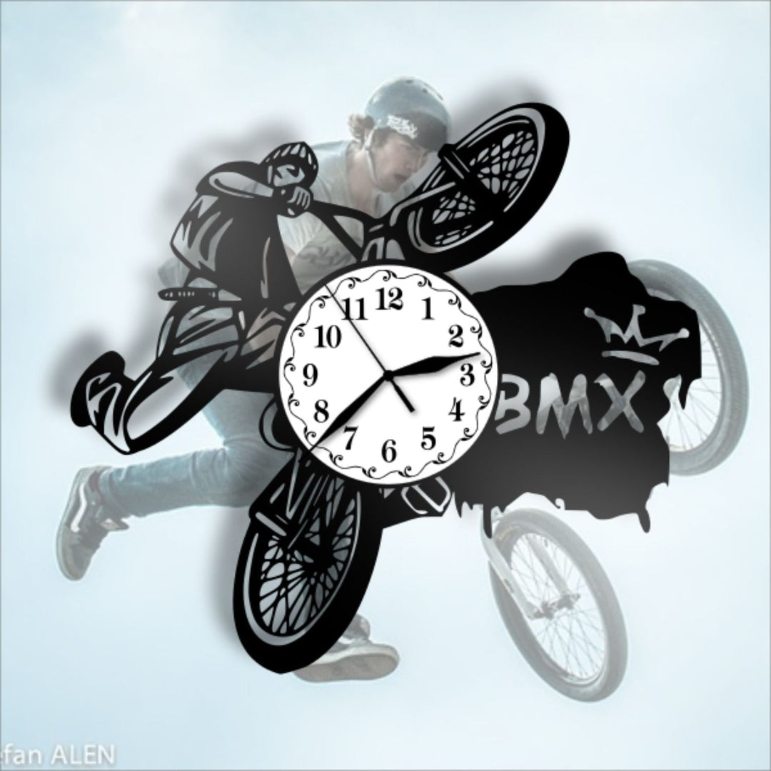 Ceas cadou cu bicicleta - BMX - model 1 - Cadouri Personalizate