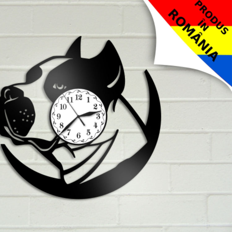 Ceas cadou cu caine Pitbull - Cadouri Personalizate