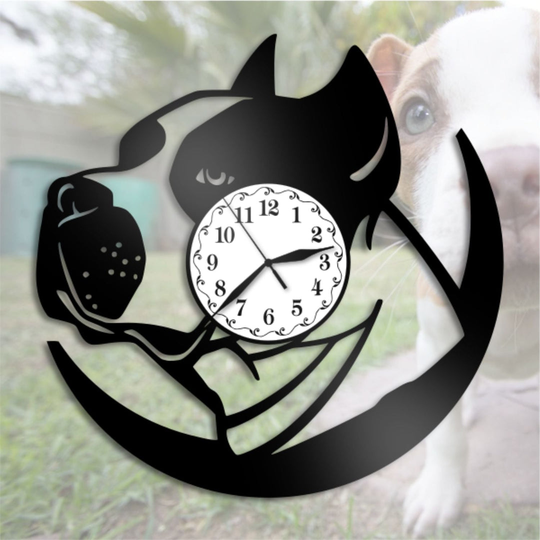 Ceas cadou cu caine Pitbull - Cadouri Personalizate