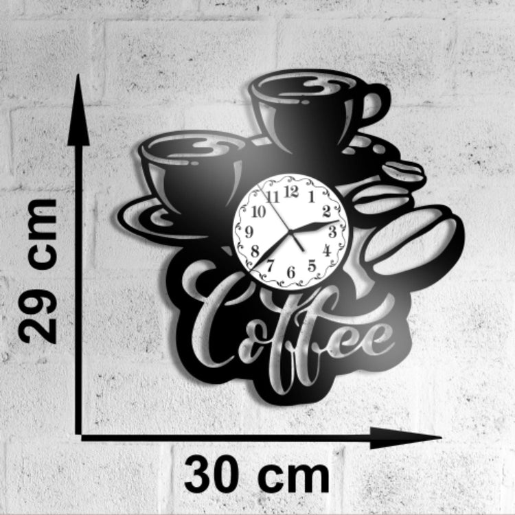 Ceas cadou cu cana si boabe de cafea - Cadouri Personalizate
