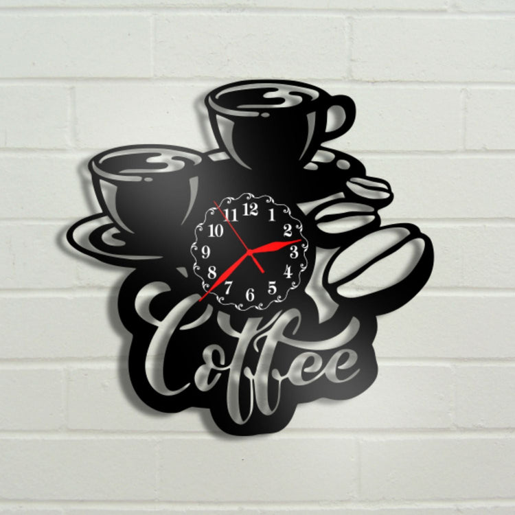 Ceas cadou cu cana si boabe de cafea - Cadouri Personalizate