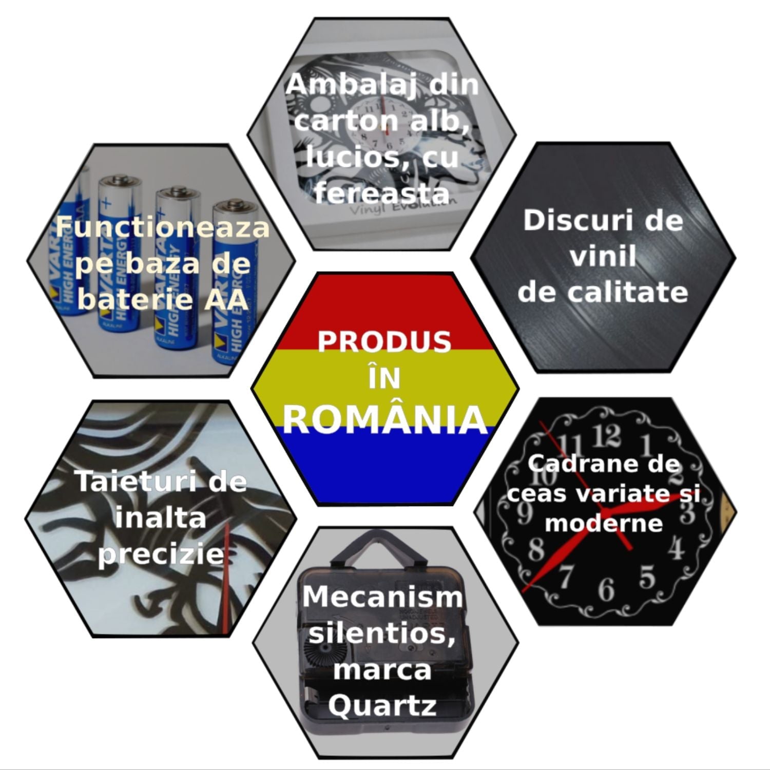 Ceas cadou cu inimi - iubire - Cadouri Personalizate