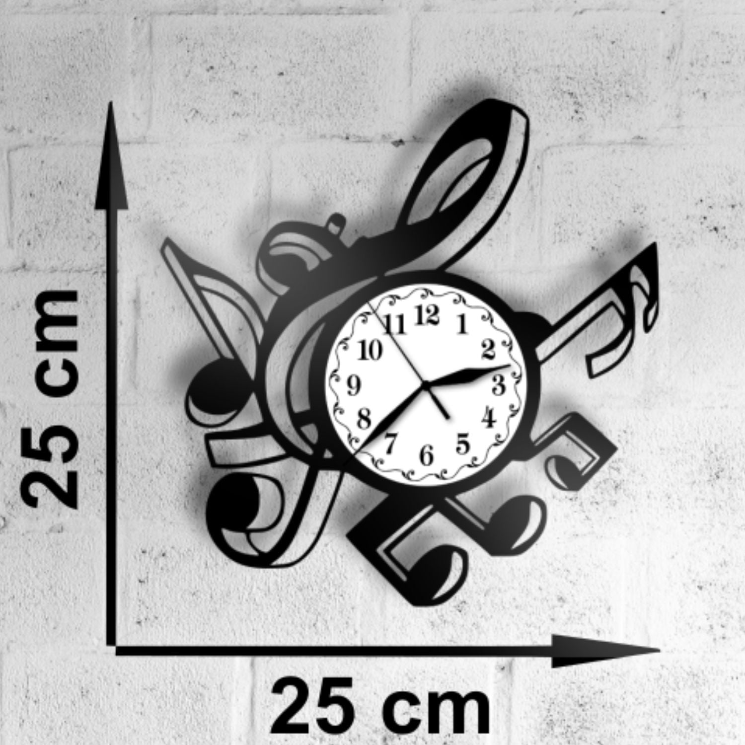 Ceas cadou cu note muzicale - model 1 - Cadouri Personalizate