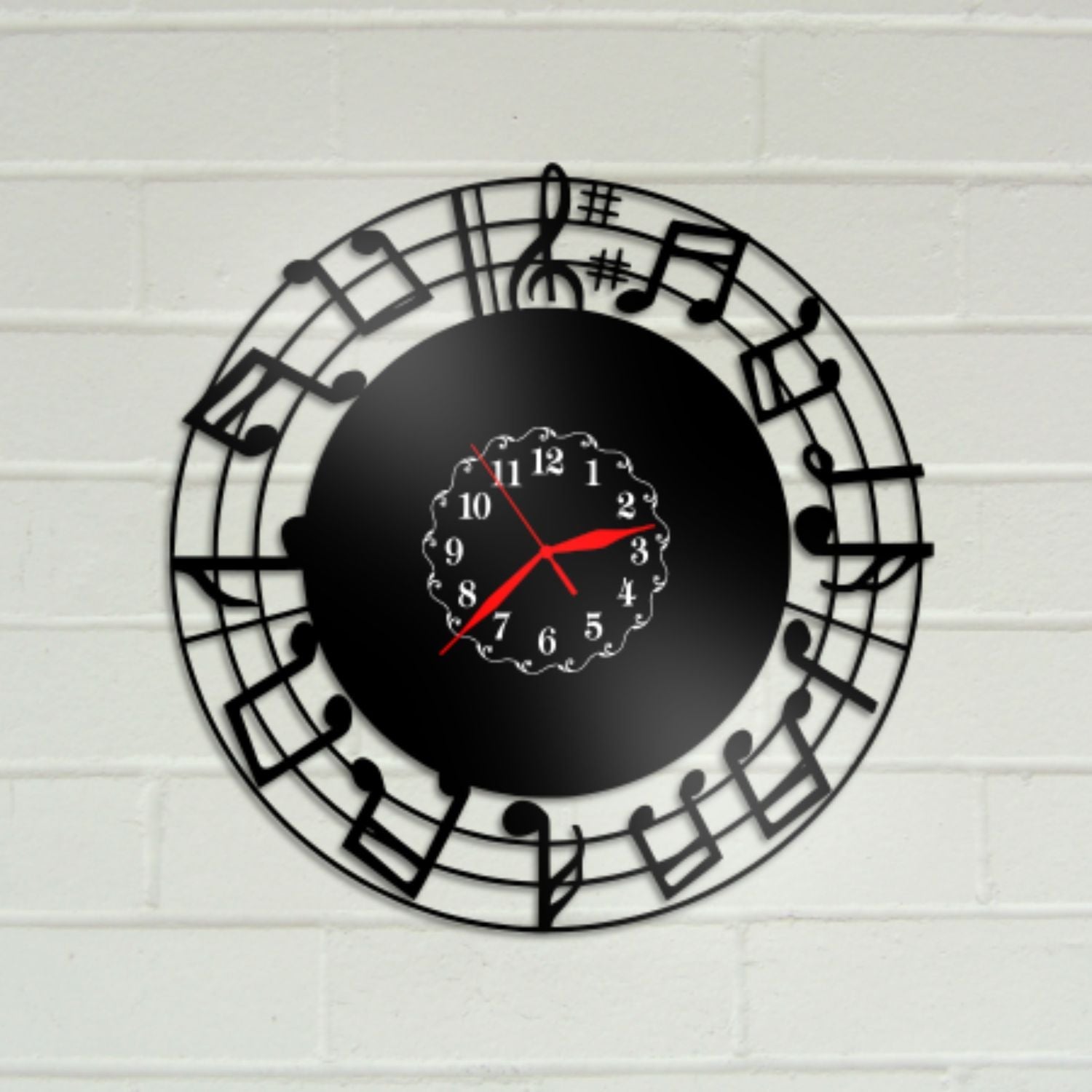 Ceas cadou cu note muzicale - model 2 - Cadouri Personalizate