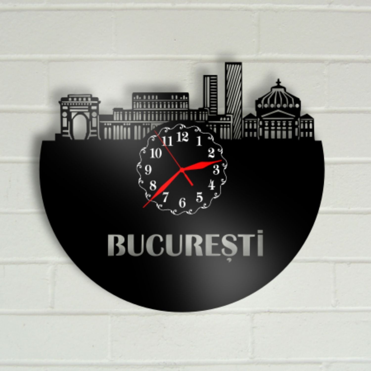Ceas cadou cu orasul Bucuresti - Cadouri Personalizate