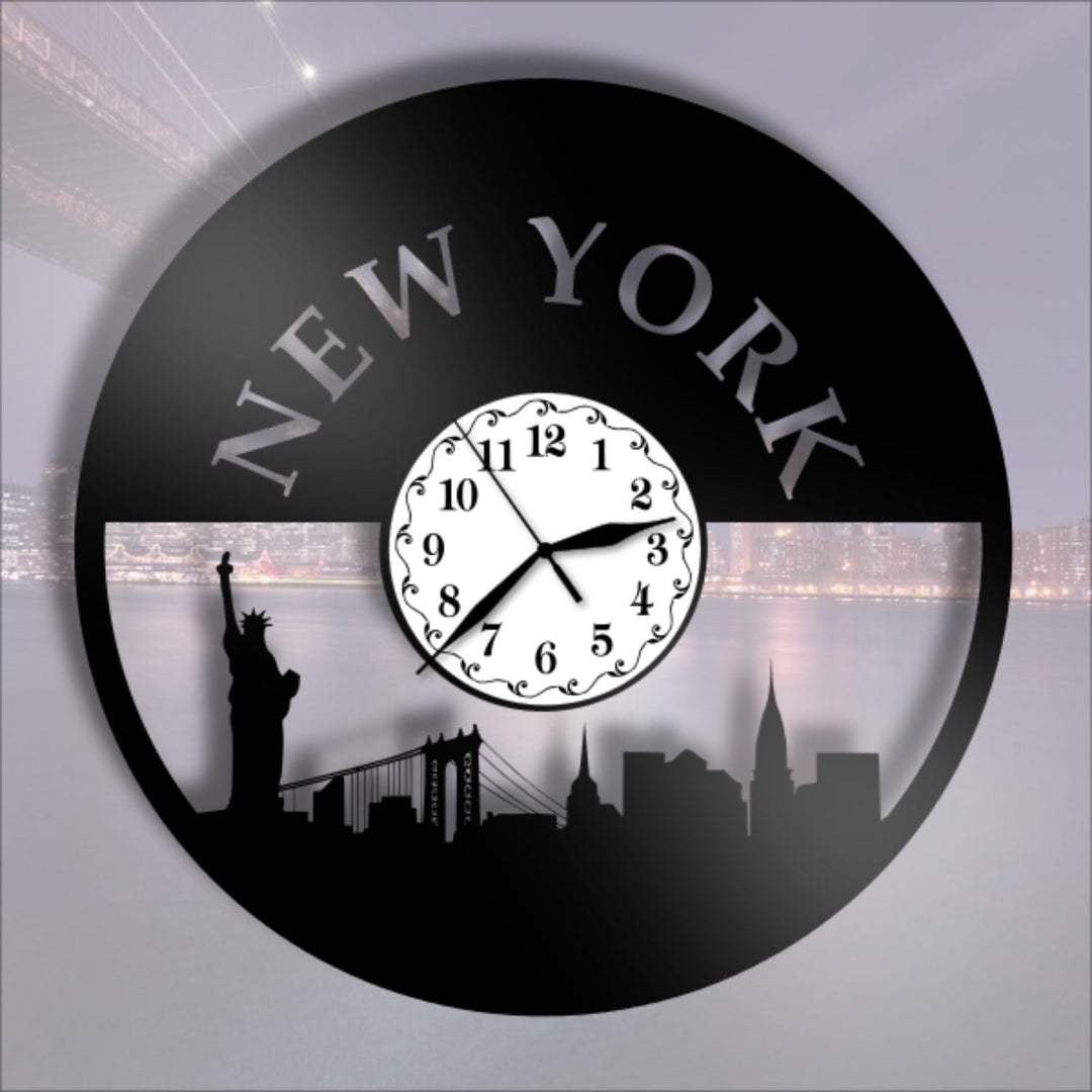 Ceas cadou cu orasul New York - Cadouri Personalizate