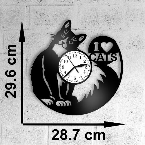 Ceas cadou cu pisica - I love cats - Cadouri Personalizate