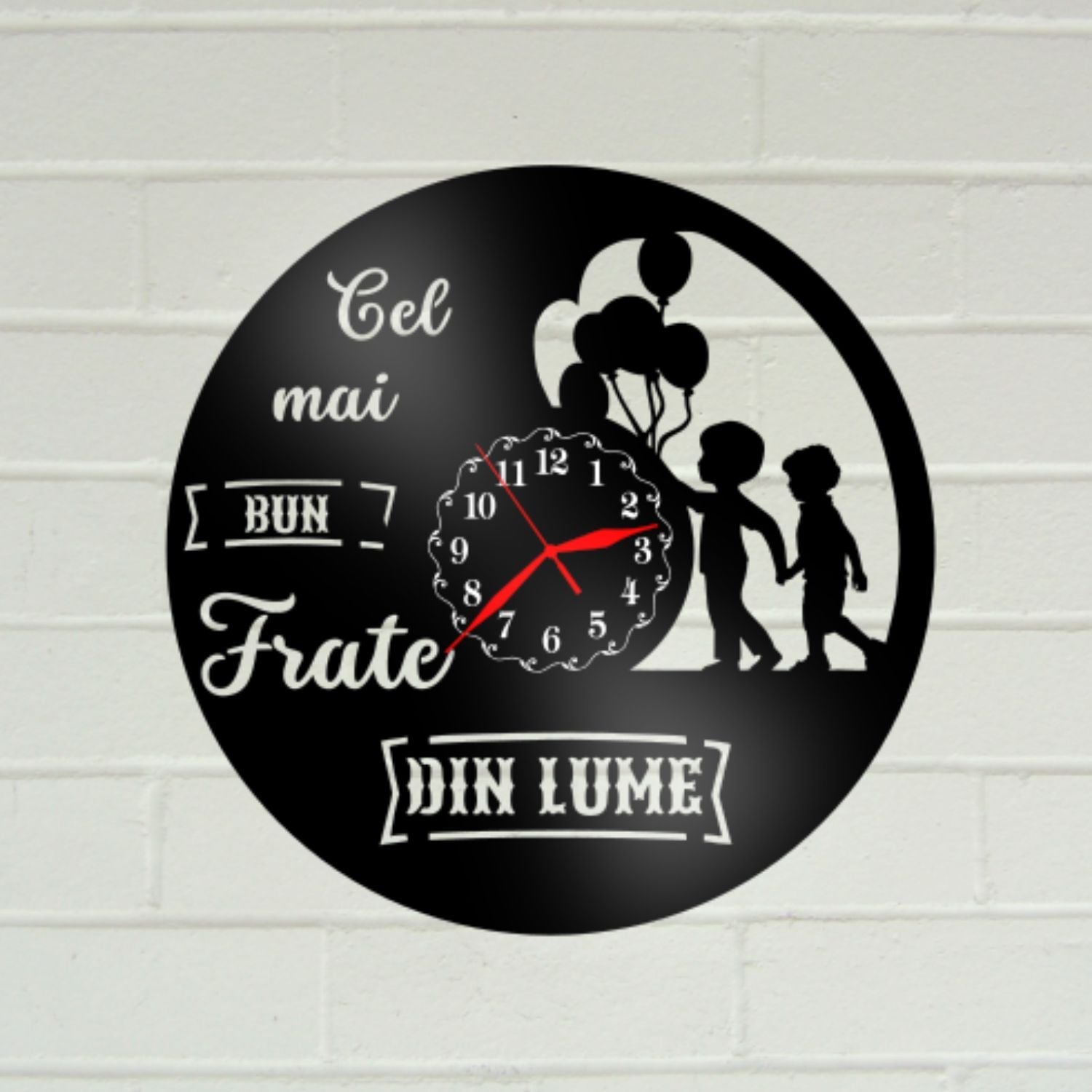 Ceas cadou pentru frate - 2 baieti - cel mai bun frate din lume - Cadouri Personalizate