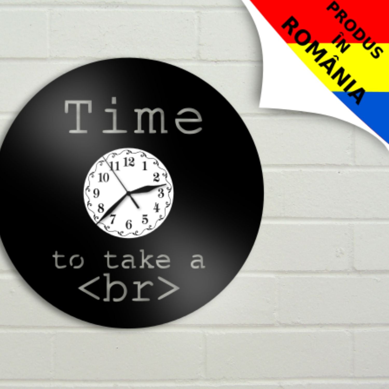 Ceas cadou pentru programatori Time to take a brake - Cadouri Personalizate