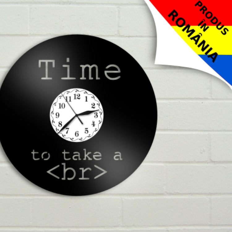 Ceas cadou pentru programatori Time to take a brake - Cadouri Personalizate