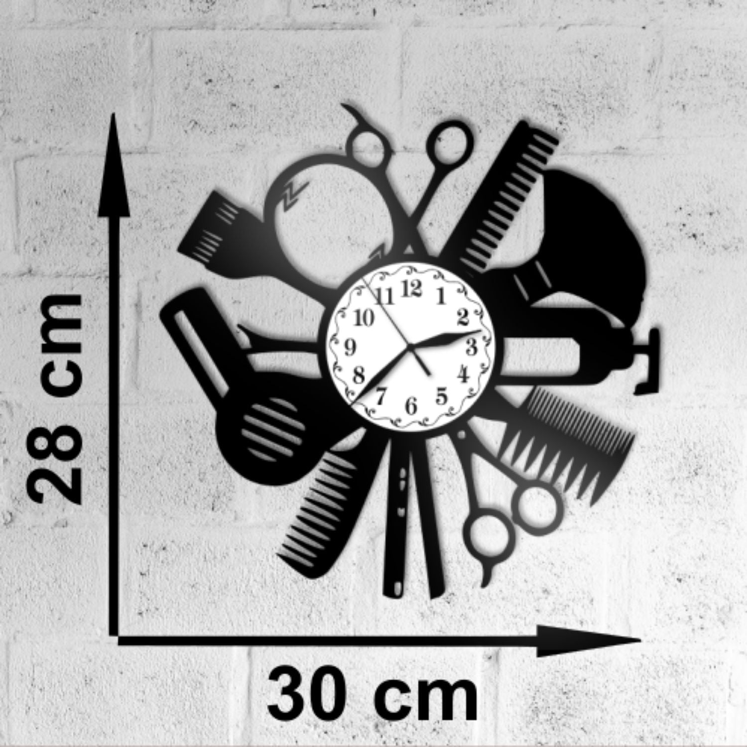 Ceas cadou pentru salon de coafura - model 4 - Cadouri Personalizate