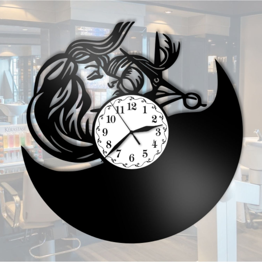 Ceas cadou pentru salon de coafura - model 5 - Cadouri Personalizate
