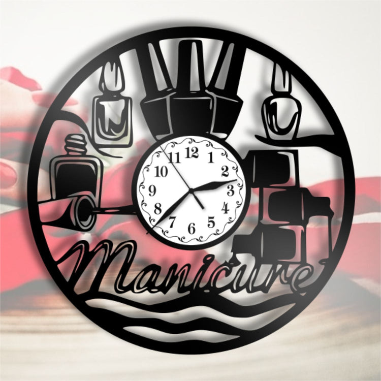 Ceas cadou pentru salon de manichiura - unghii - model 1 - Cadouri Personalizate