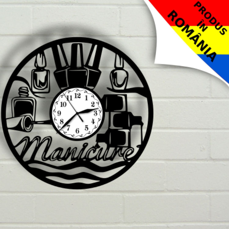 Ceas cadou pentru salon de manichiura - unghii - model 1 - Cadouri Personalizate