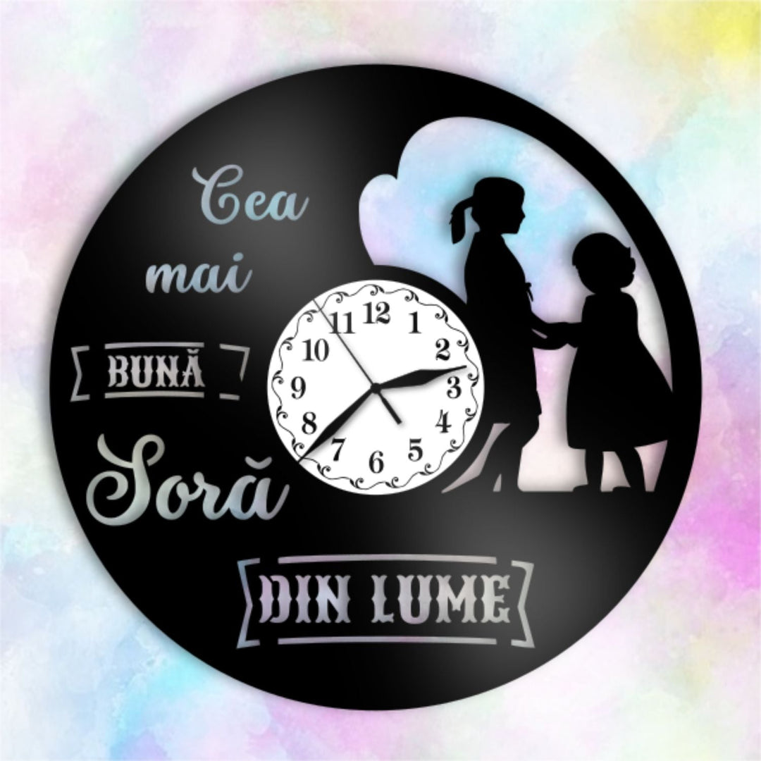 Ceas cadou pentru sora - 2 fete - Cadouri Personalizate