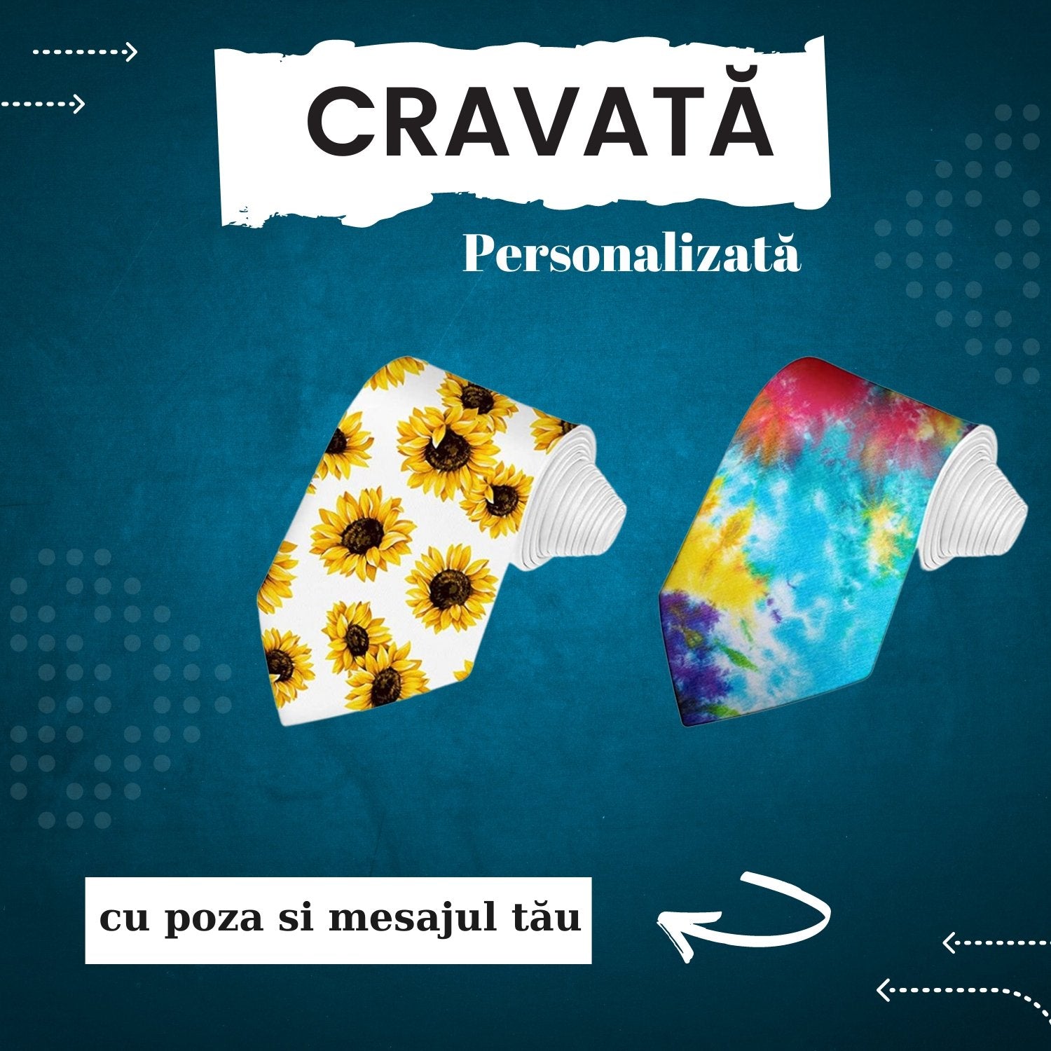 Cravată personalizată - Cadouri Personalizate
