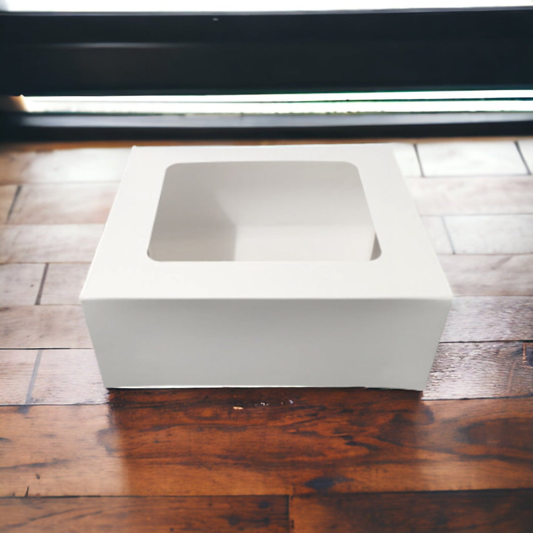 Cutie alba cu fereastra 23x20x9.2 cm - 250 buc - Cadouri Personalizate